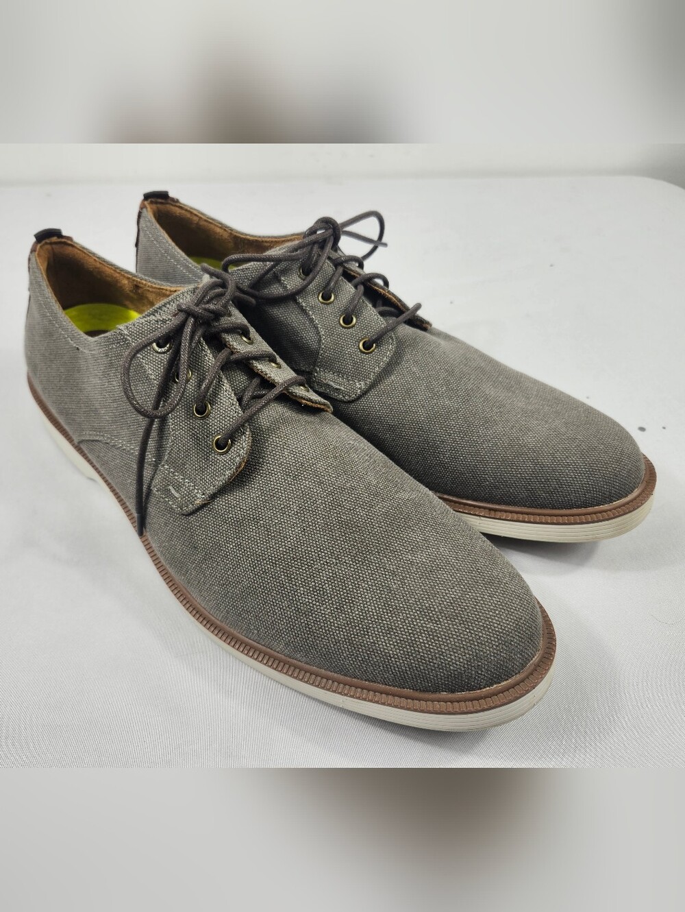 Florsheim Gray Canvas Derby Shoes